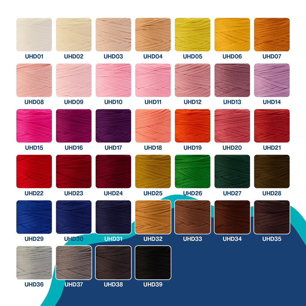 Utopia Crafts Home Decor T-Shirt Yarn for Crocheting, 300g Thick Soft Elastic Ribbon Yarn for Crochet Baskets Bags Rugs, Textile Fabric Yarn for Beginners, Home Decor, 5-7mm Hook