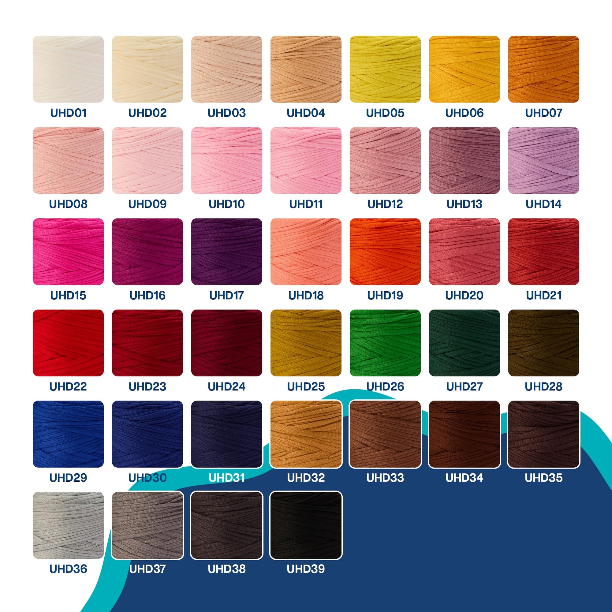Utopia Crafts Home Decor T-Shirt Yarn for Crocheting, 300g Thick Soft Elastic Ribbon Yarn for Crochet Baskets Bags Rugs, Textile Fabric Yarn for Beginners, Home Decor, 5-7mm Hook